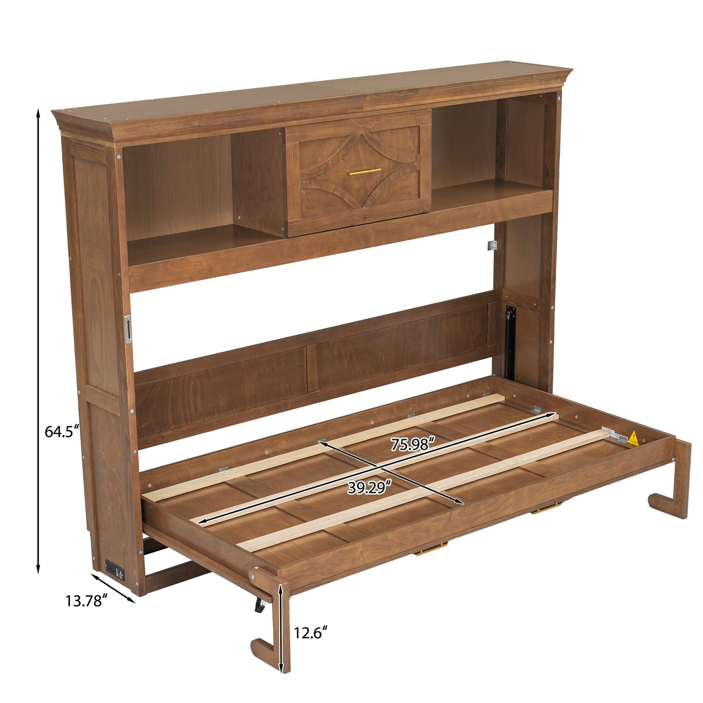 Murphy Bed With Charging Station and Drawer