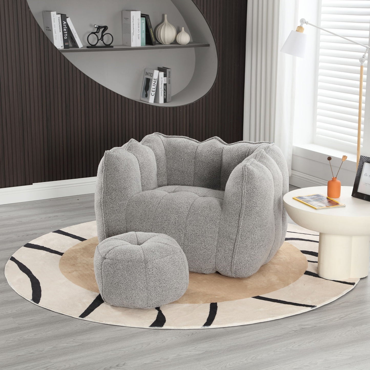 Soft Bean Bag Chair With High Resilient Foam