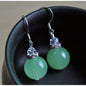 Natural Jadeitea Beads Earrings