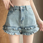 Women's Simple And Versatile High Waist Denim Shorts