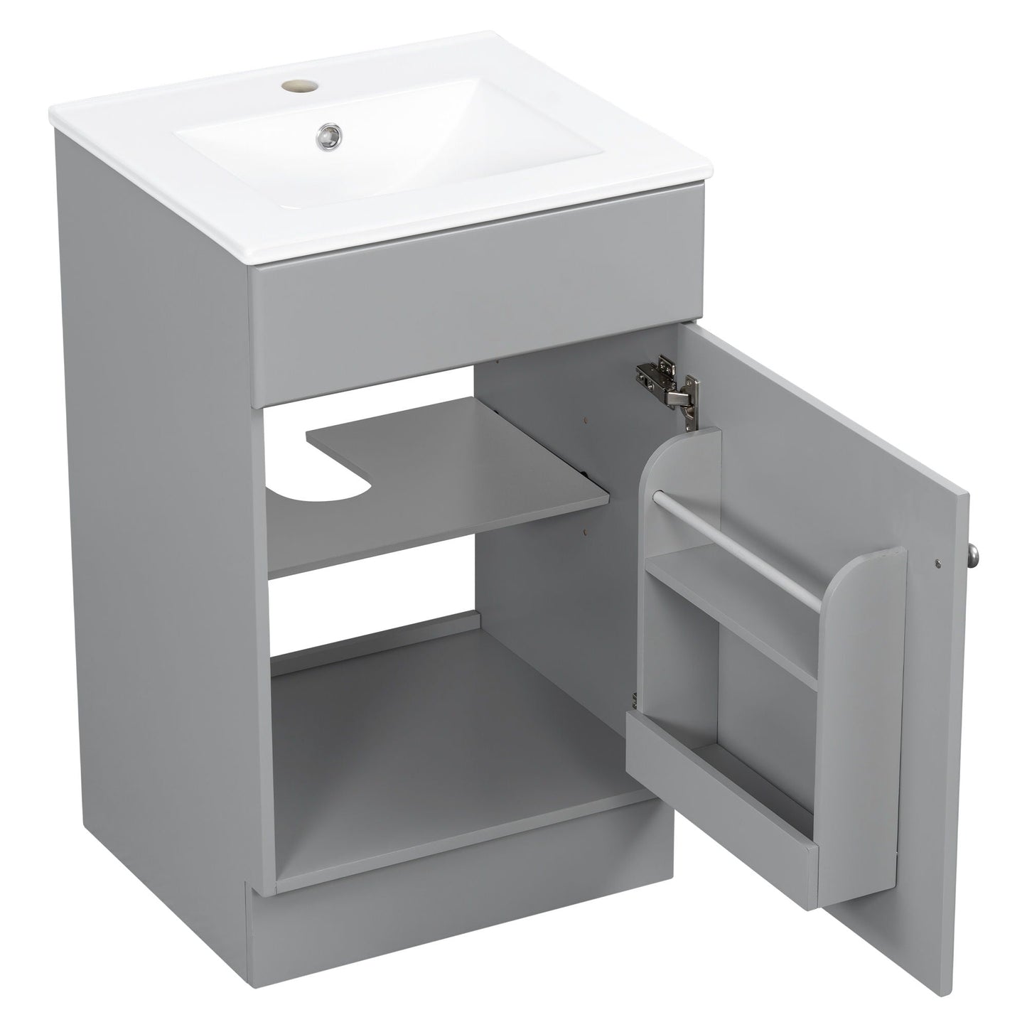 Bathroom Vanity With Sink, Cabinet With Adjustable Shelf