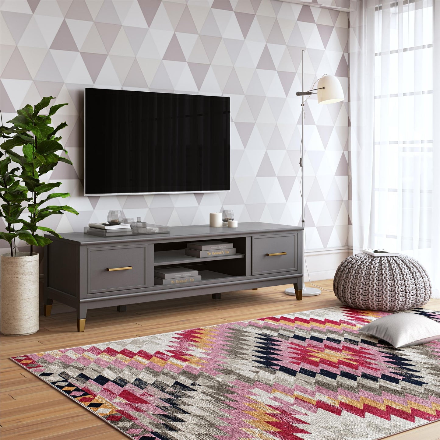 Westerleigh - TV Stand - Dark Gray