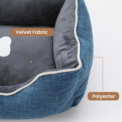 Small Dog Bed with Anti-Slip Bottom and Washable Cover