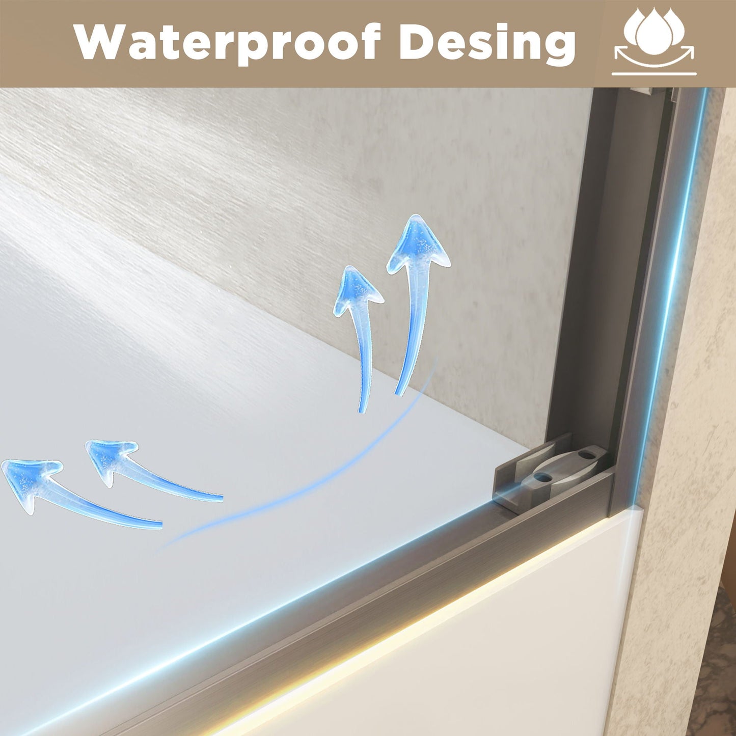 Double Sliding Shower Door With Explosion Proof Film