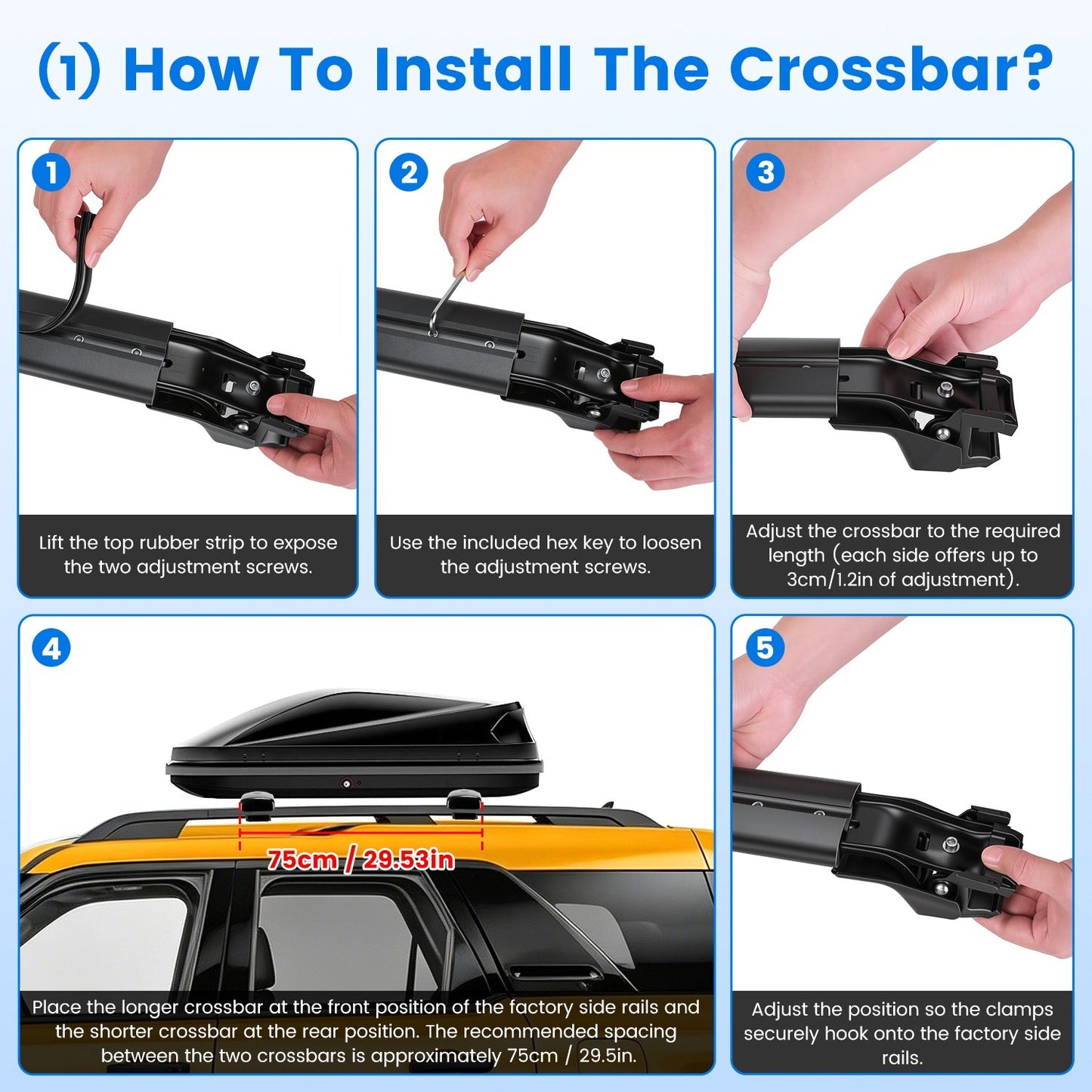 Roof Rack Cross Bars for Ford Bronco Sport 2021-2026