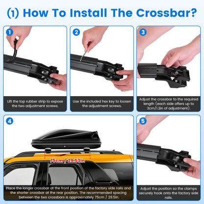 Roof Rack Cross Bars for Ford Bronco Sport 2021-2026