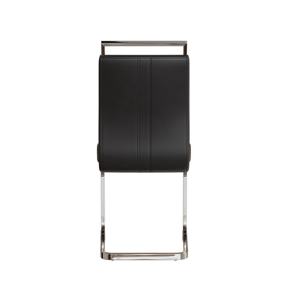 Modern Dining Chairs With Padded Seat, High Back