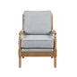 Arm Chair With Open Back Spindle Design, Padded Armrests