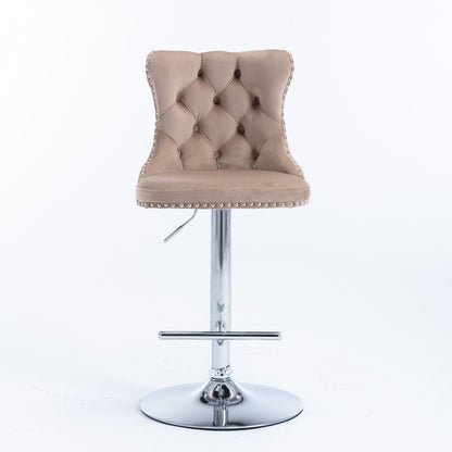 Swivel Adjustable Height Barstools Set of 2