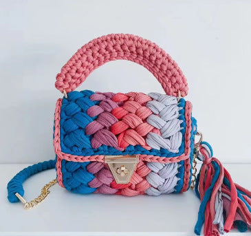 Handwoven Womens Tote Bag Minimalist Style