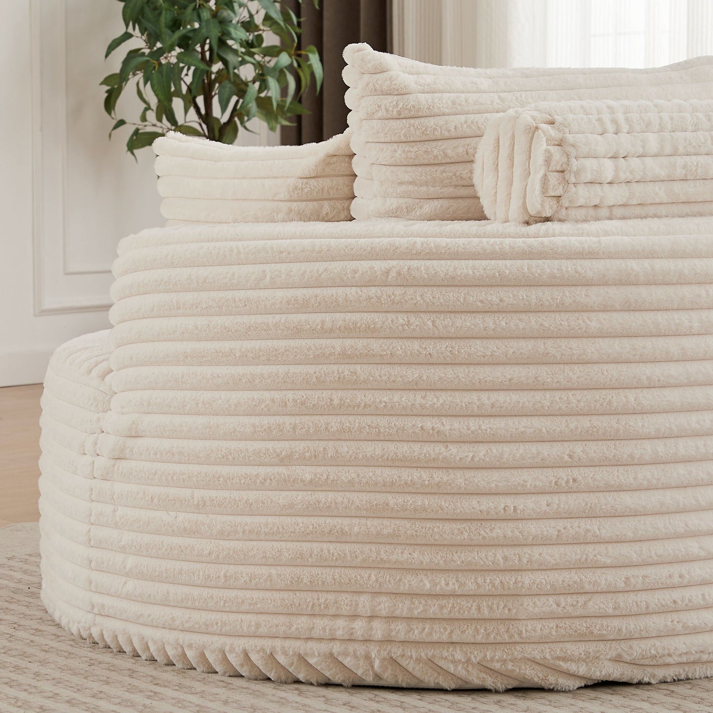 Modern Single Sofa With Backrest Pillow For Living Room