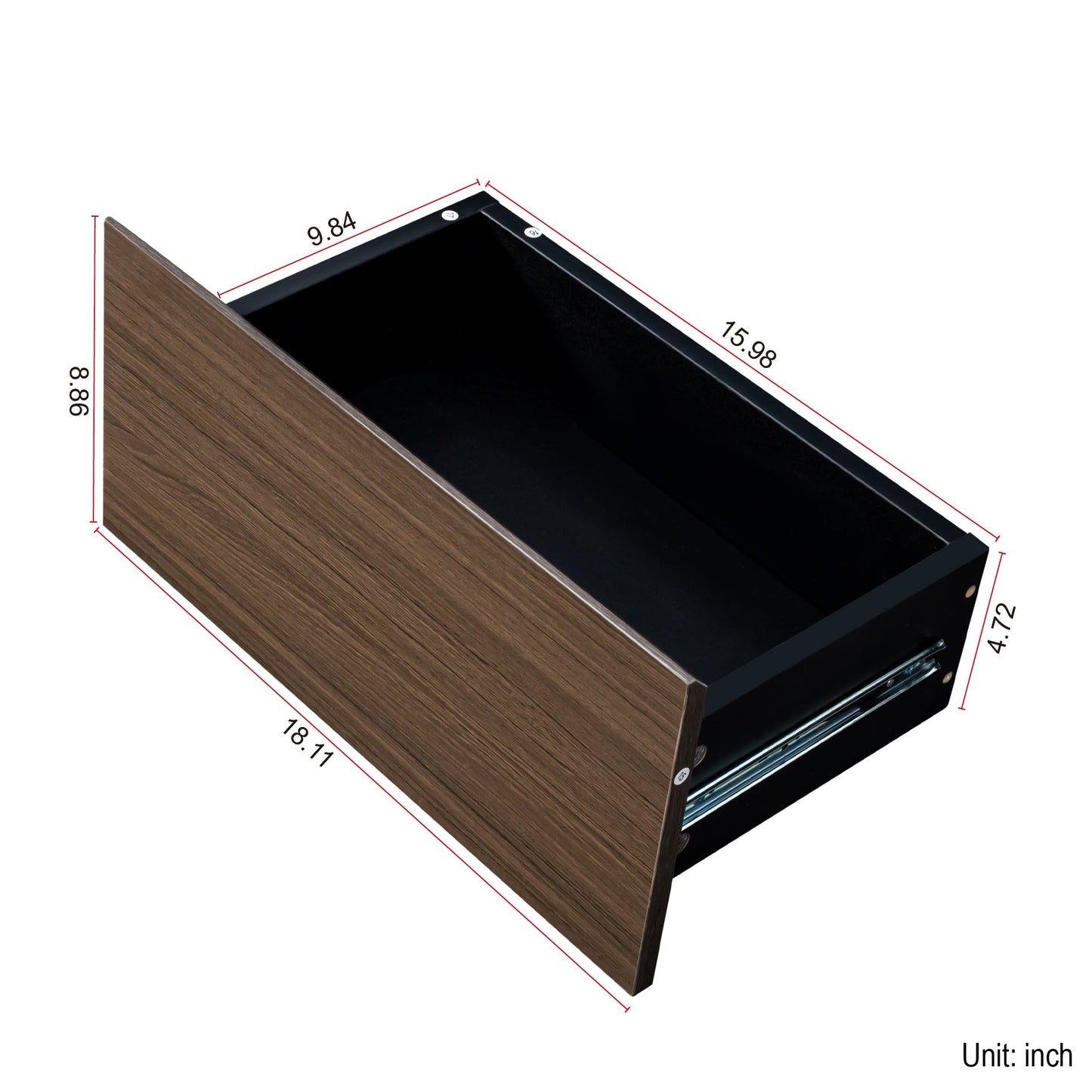 Extendable Coffee Table with 2 Storage Drawers
