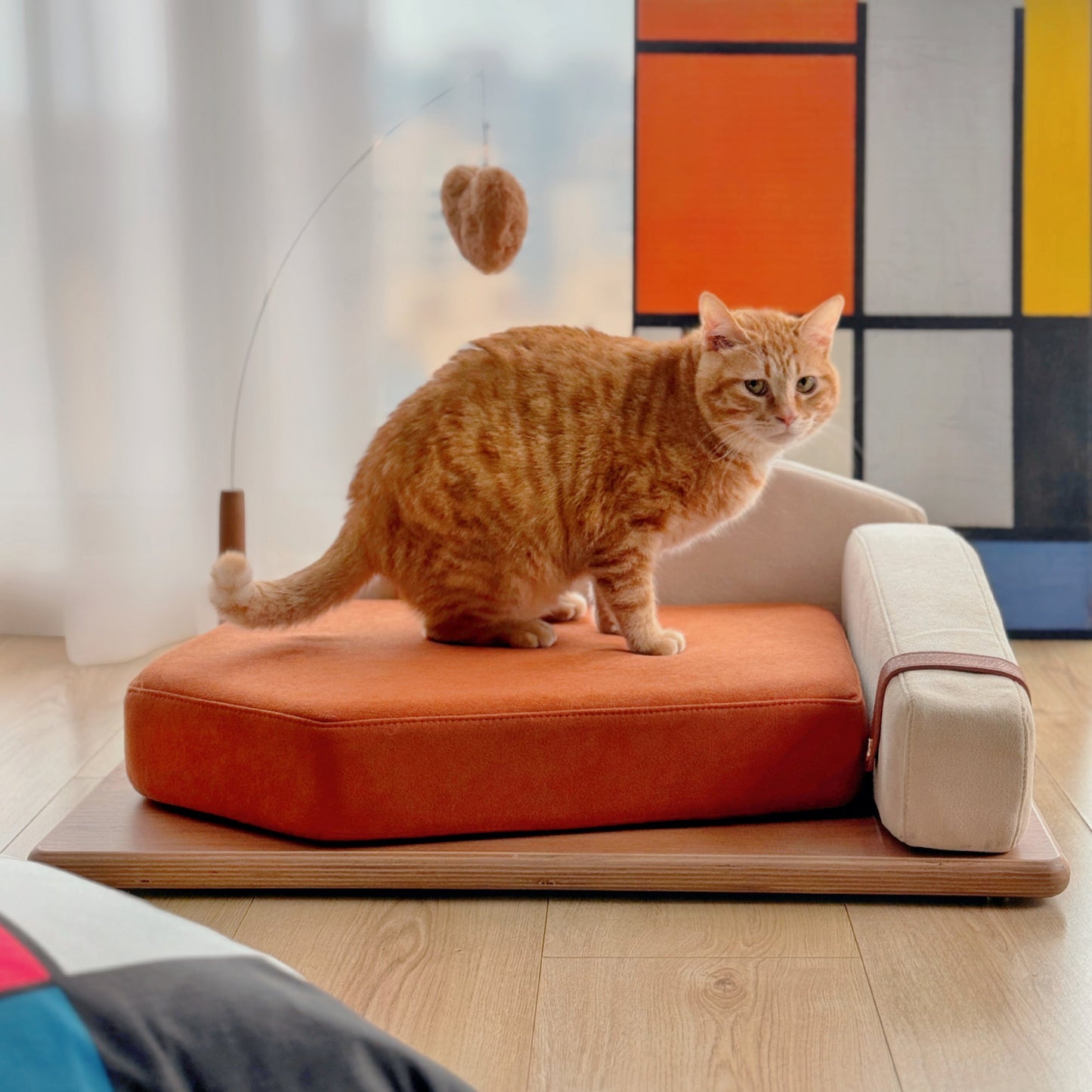 Wooden Pet Bed for Cats & Dogs
