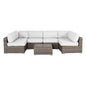 Seating Set With Cushions Handcrafted Wicker Design