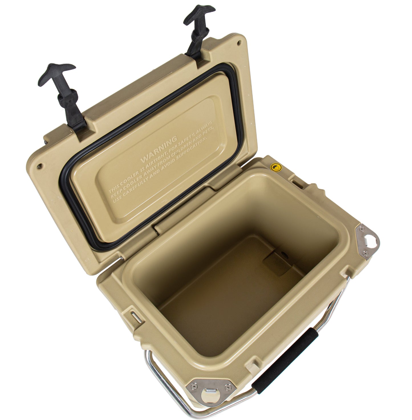 20 Quart Khaki Cooler, Ultra-Tough Hard Shell Ice Chest