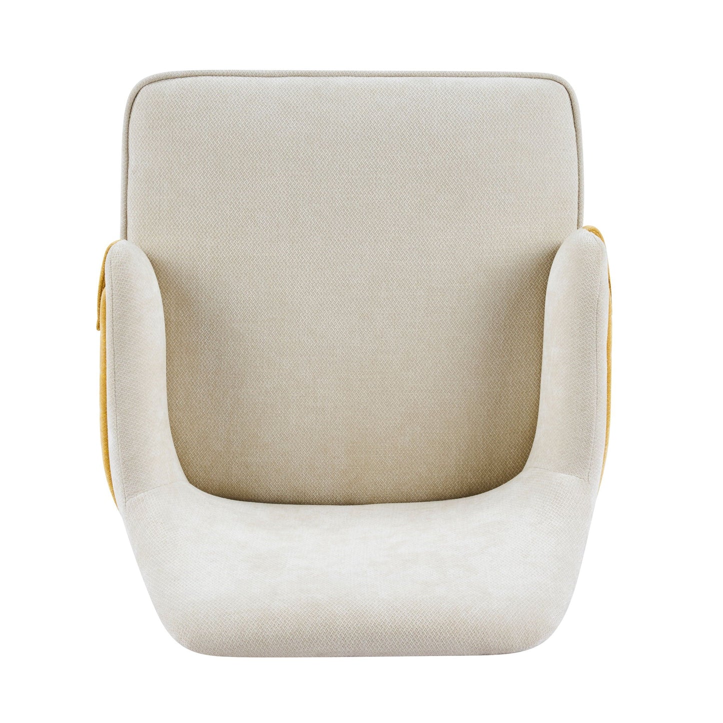 Indoor Dining Chair Set of 2 with Sturdy Frame - Beige / Yellow