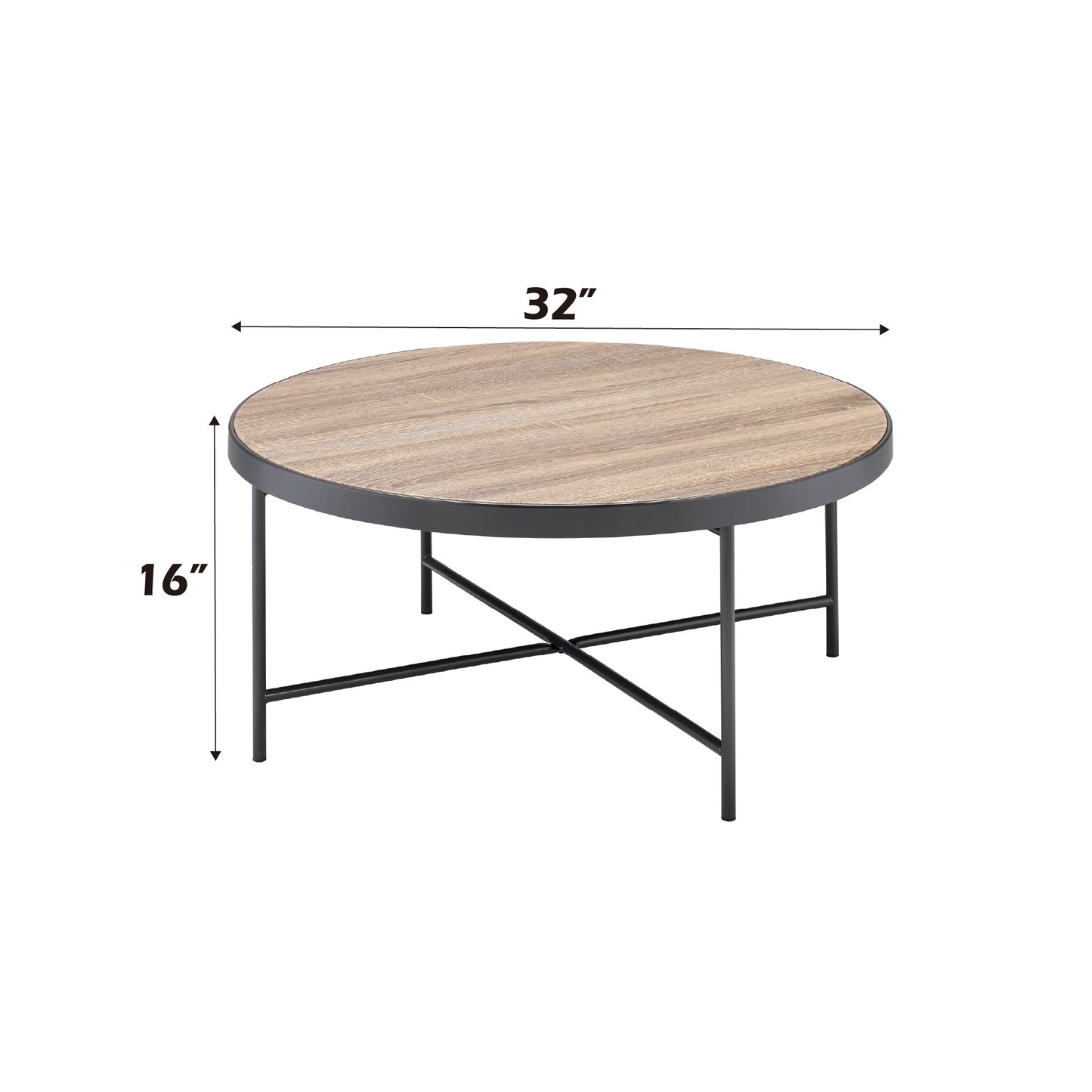 Bage Weathered Round Coffee Table