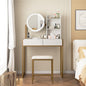 Small Vanity Desk with Mirror and Lights