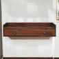 Solid Wood Belmont Wall-Mounted Console, 1 Drawer, 1 Shelf