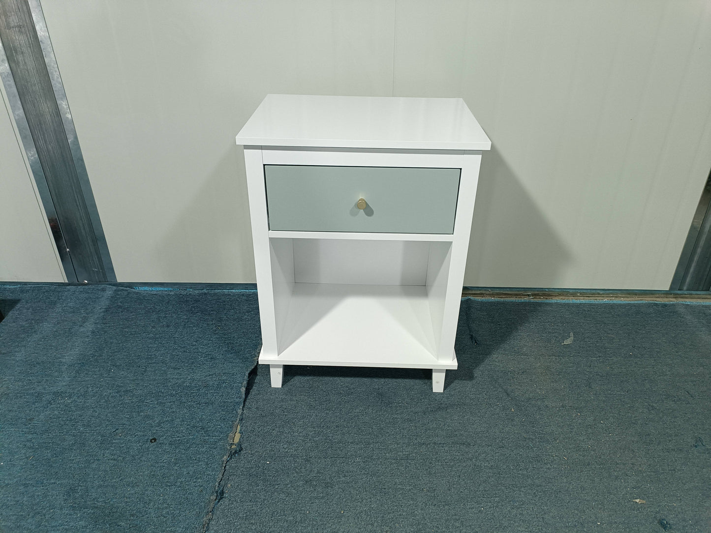 26.77''H Wooden Nightstand with One Drawer and One Shelf