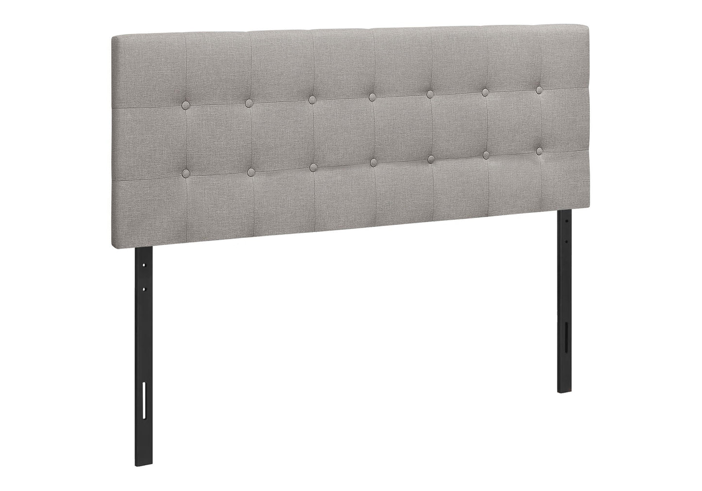 Queen Size Upholstered Gray Headboard