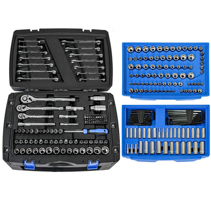 Tool Box With 266 Pieces Hand Tool Set - Black