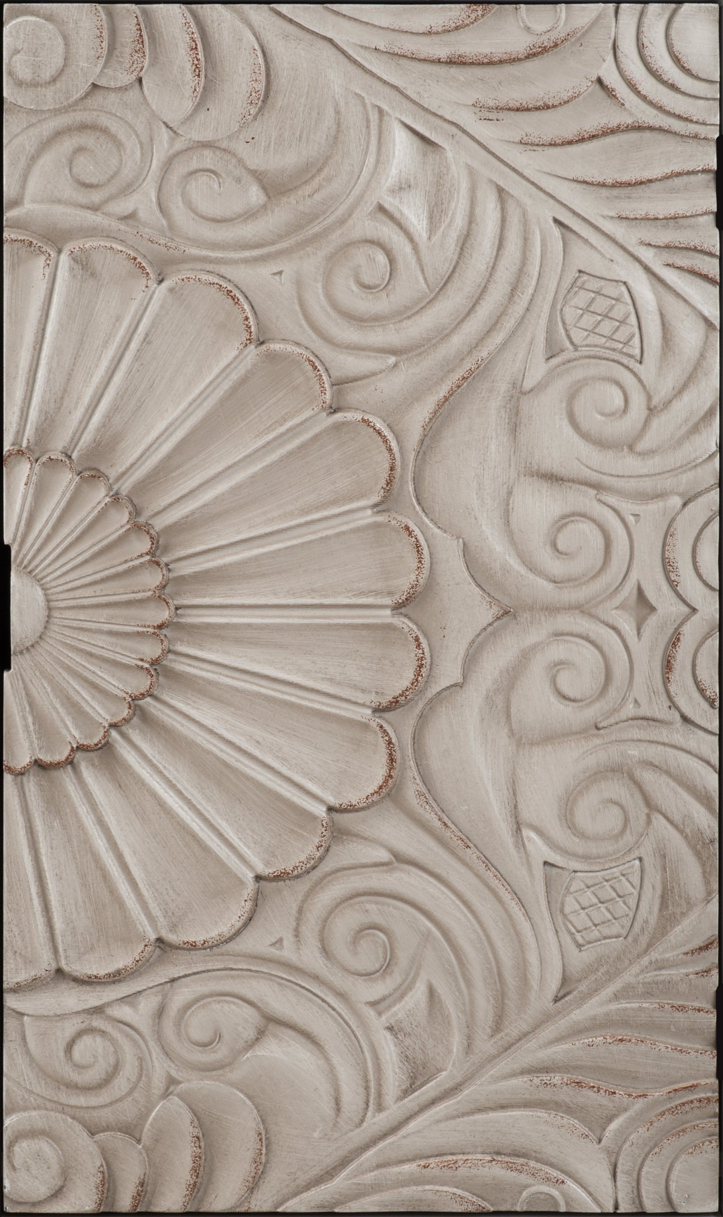 Hand-Carved Accent Cabinet with Drawer and Doors