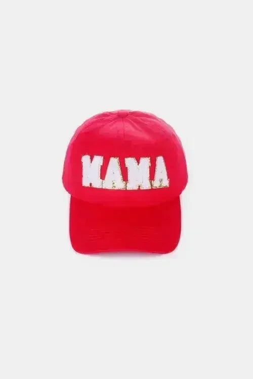 MAMA Chenille Patch Baseball Cap - Washed Cotton City Hat | Femstylo