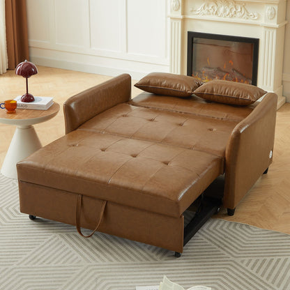 Convertible Sleeper Sofa Bed With 3 USB Ports