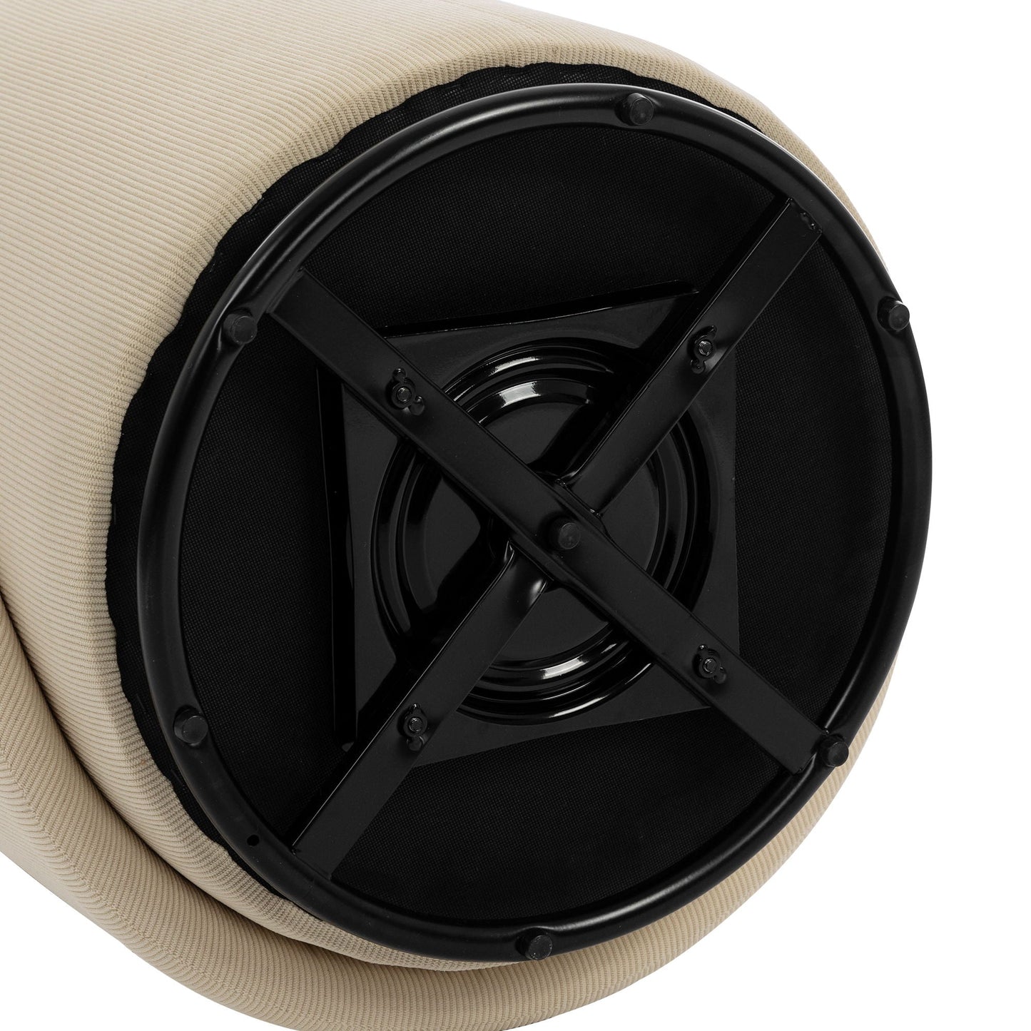 Barrel Chair, Built In Storage, 360° Swivel - Beige