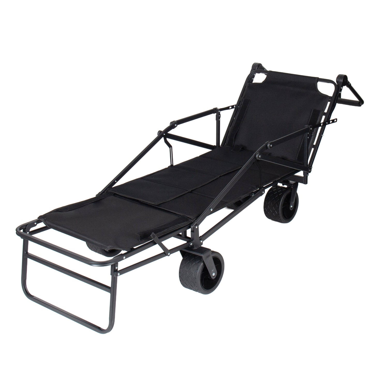 2-in-1 Multifunctional Folding Wagon Cart and Convertible Beach Chair