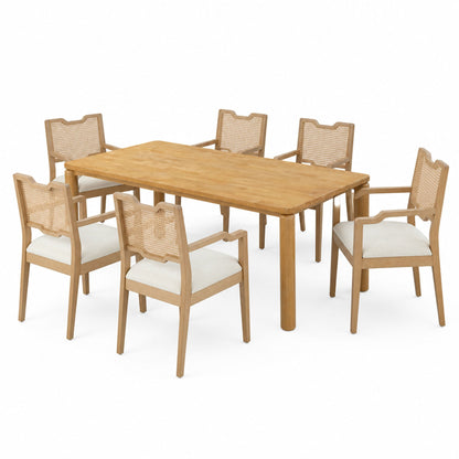 7-Piece Dining Table Set, 70"