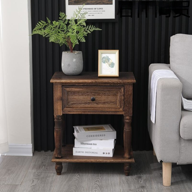 Bedside Table Small American Solid Wood Walnut Modern Minimalist