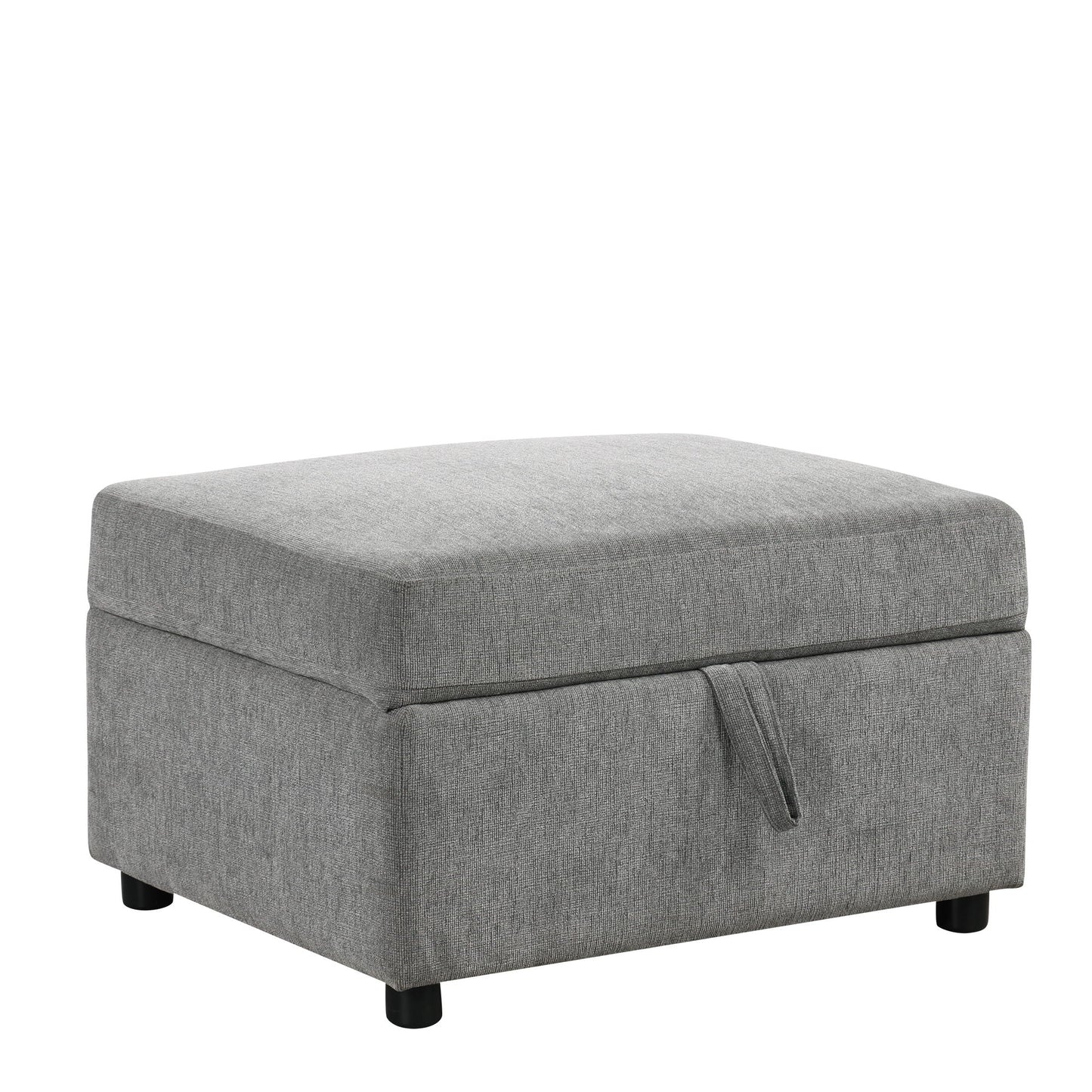 Movable Storage Ottoman Footrest For Living Room