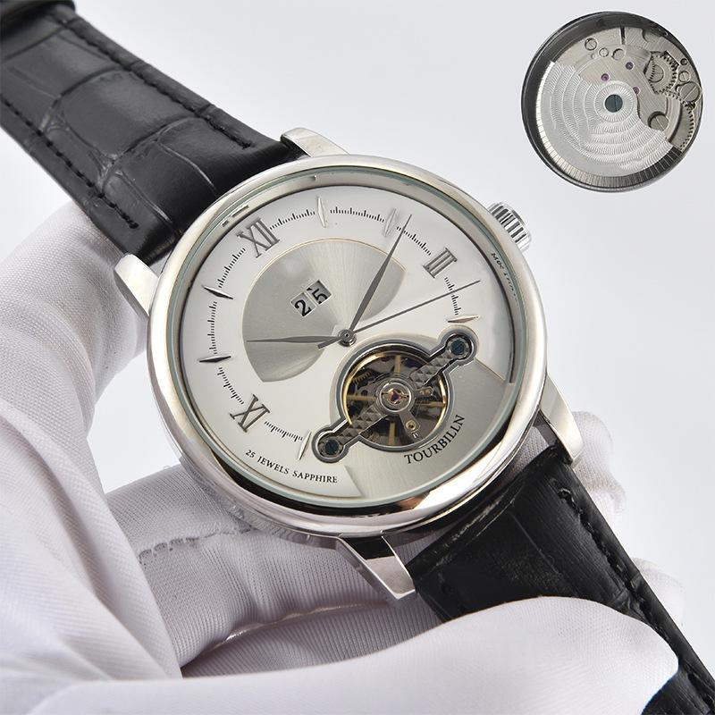 Dual-calendar Fashion Business Steel-belt Watch