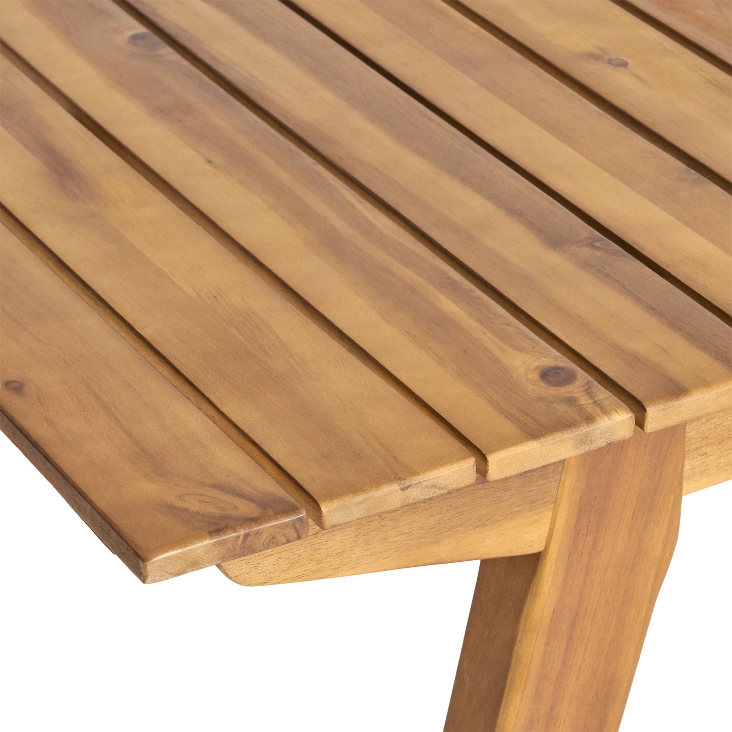 Outdoor 7 Pieces Acacia Wood Dining Set with Taiga 69 Table and Teak Finish