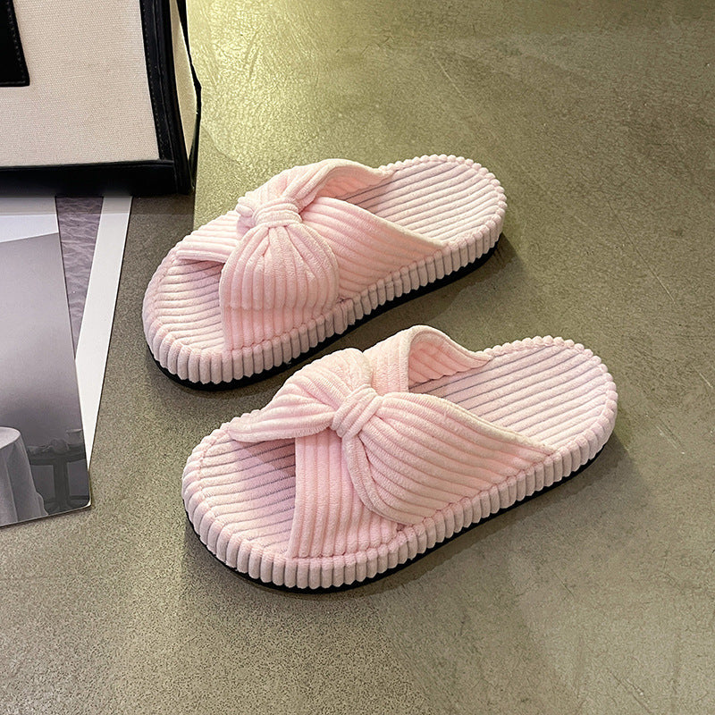 Womens Cross-strap Flat Slide Sandals