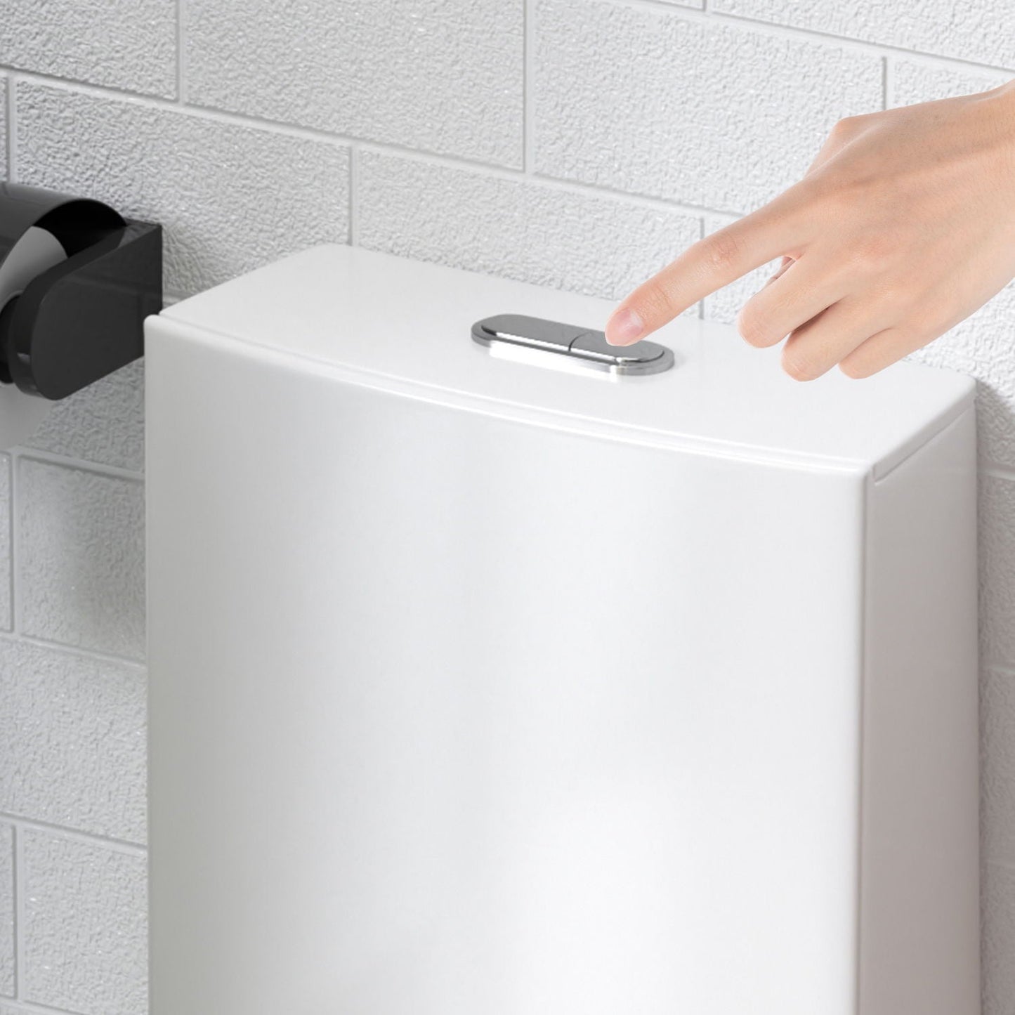 Glossy Tornado Flush 1 Piece Toilet With Dual Flush, Soft Close Seat - Gloss White