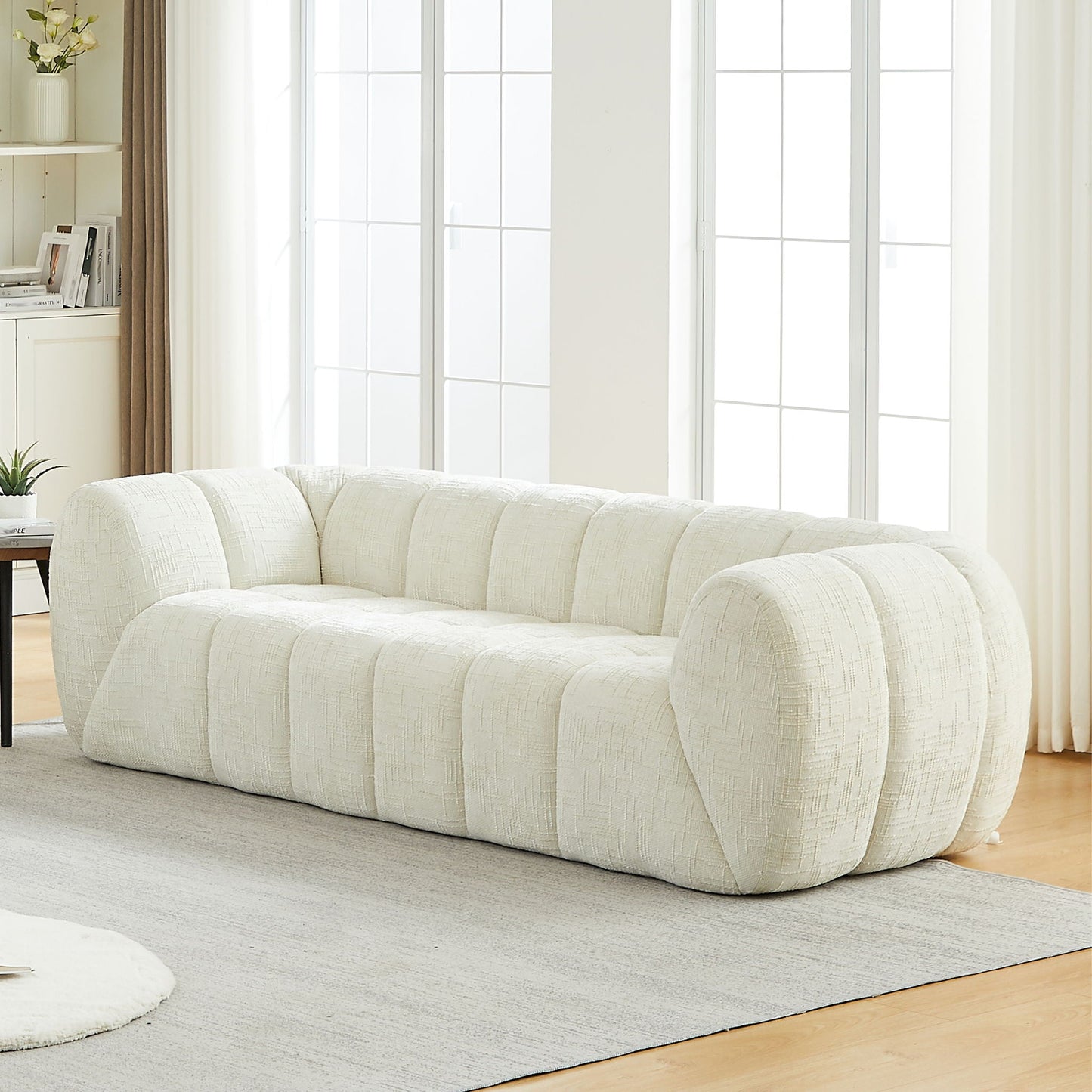 Modern Sofa With Piano Key Backrest