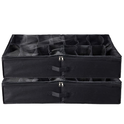 Sturdy Under Bed Shoe Storage Organizer, Set of 2