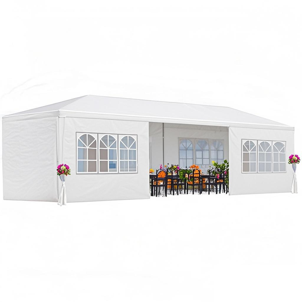 10x30' Outdoor Garden Gazebo Wedding Party Tent Canopy with 8 Removable Sidewalls