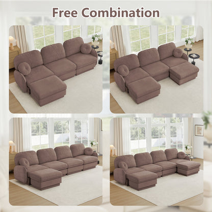 137" Oversize Chenille L-Shaped Sofa