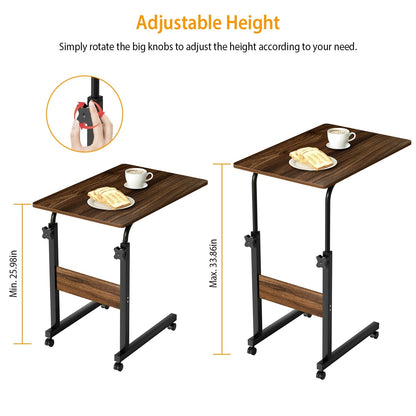 C Side Table Laptop Table Small Slim Snack Side Table for Couch Bed Sofa for Small Spaces Living Room Bedroom