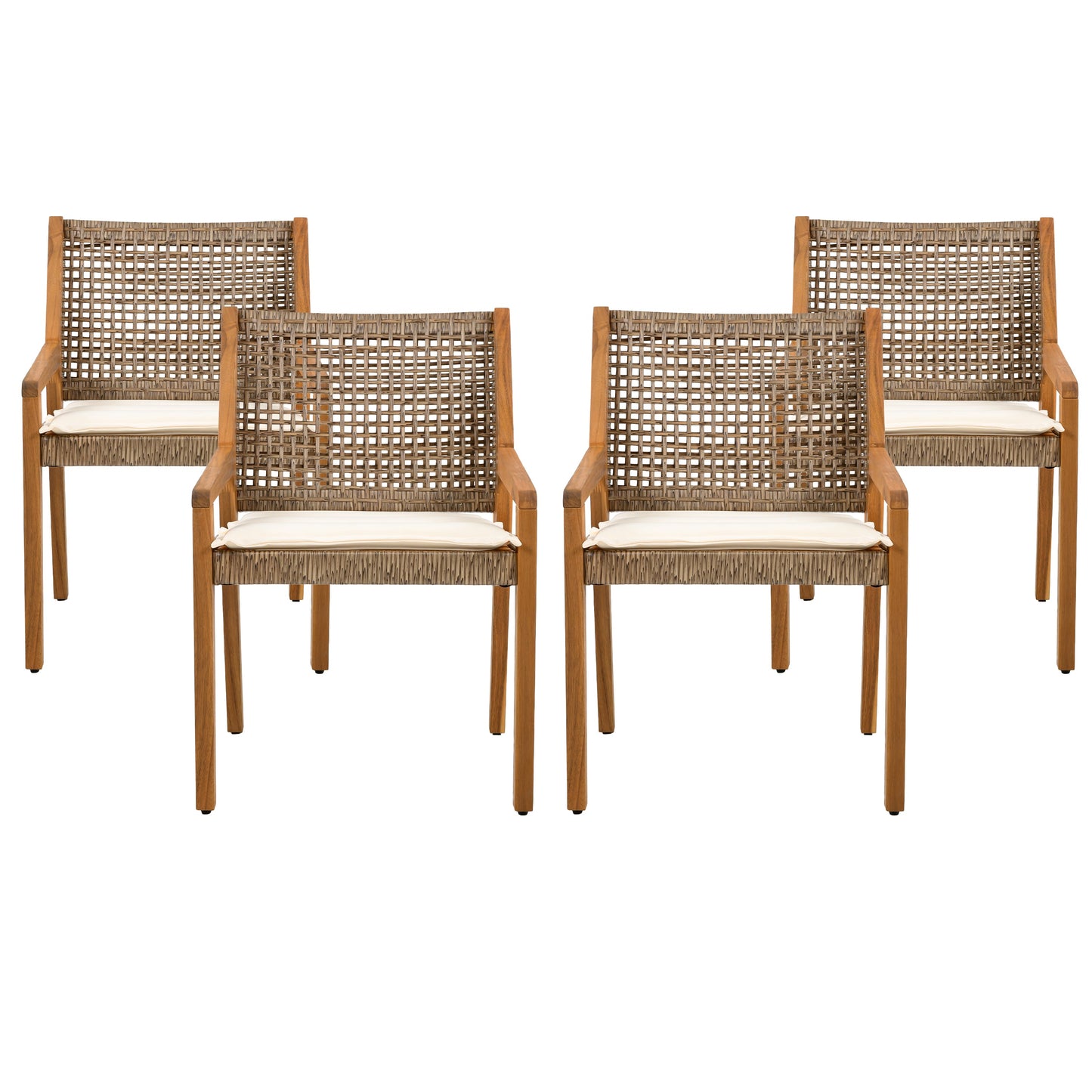 Outdoor Dining Chair - Acacia Wood & Wicker