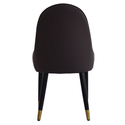 Modern Sponge-Filled Dining Chair, Solid Wood Metal Legs, Suitable For Restaurants, Living Rooms And Rooms (Set of 2)
