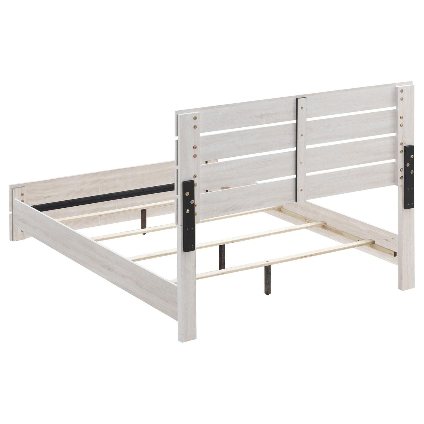 Slatted Headboard Panel Bed