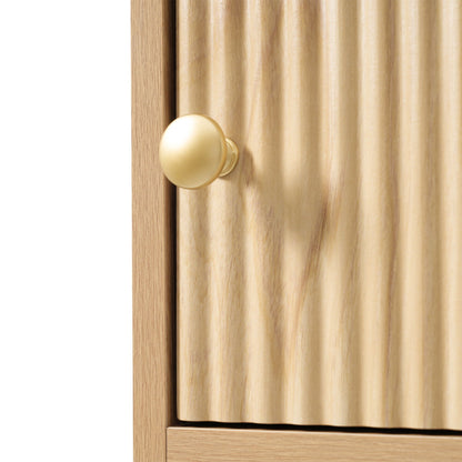 Tall Bathroom Cabinet With 1 Door, 3 Drawers, Open Storage - Wood