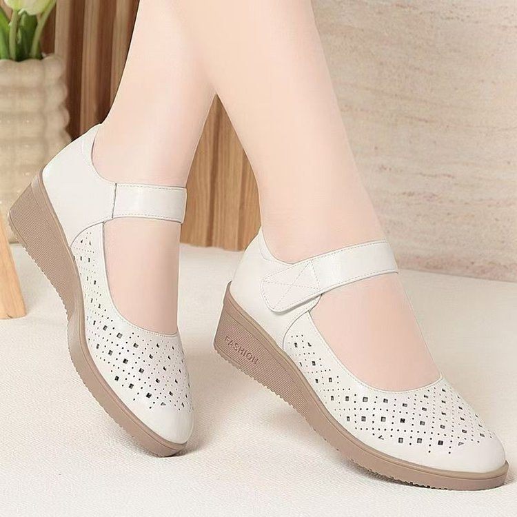 Wedge-heeled Womens Sandals With A Soft Sole And Soft Upper