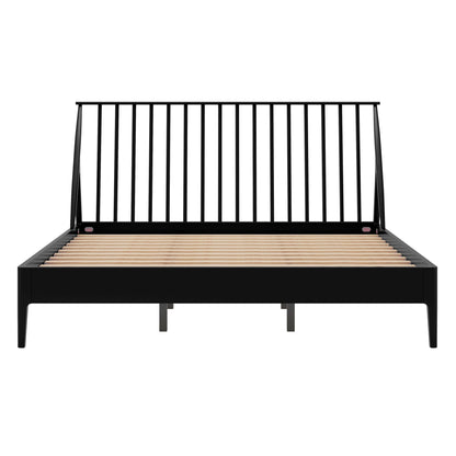 Bohemian Platform Bed With Tall Headboard