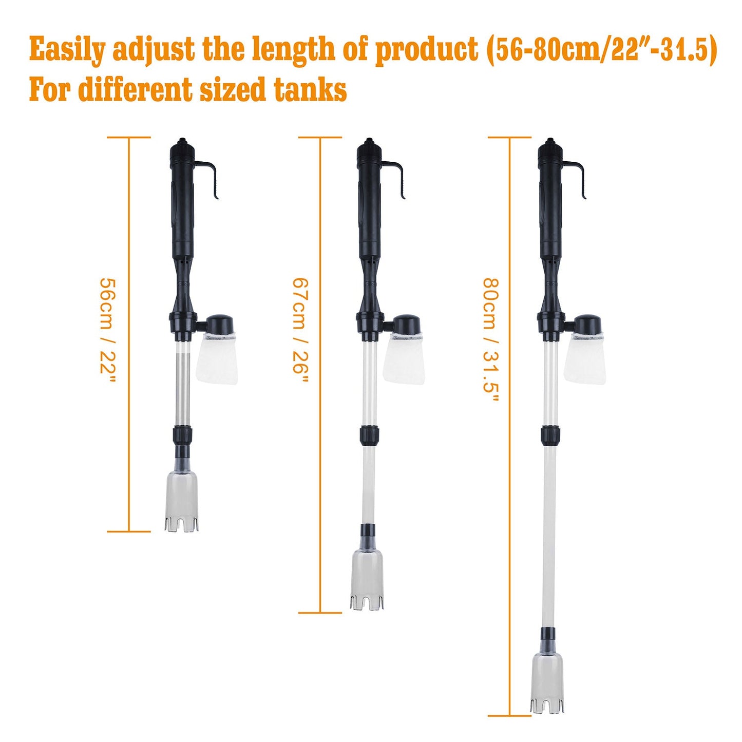 Battery-Operated Aquarium Vacuum Gravel Cleaner